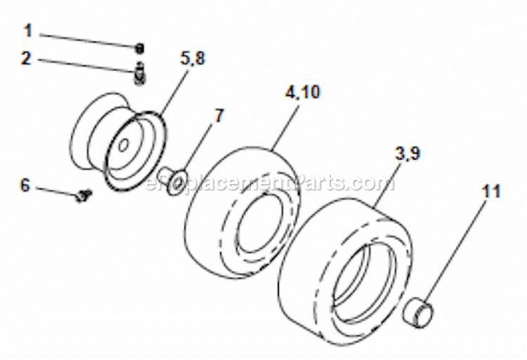Page H Diagram and Parts List for S165H42A  Weed Eater Lawn Tractor